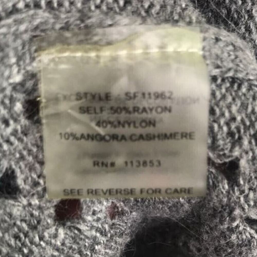 Pixley Stitch Fix Grey Diamond Cut Open Back Sweater Women’s Size Small S - Picture 5 of 7